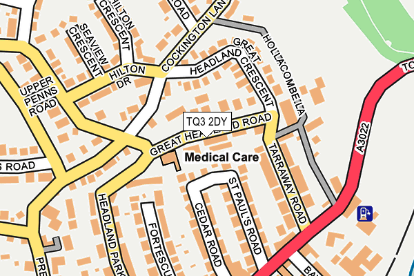 TQ3 2DY map - OS OpenMap – Local (Ordnance Survey)