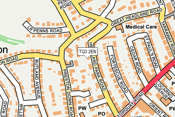 TQ3 2EN map - OS OpenMap – Local (Ordnance Survey)