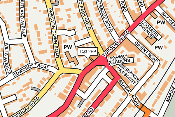 TQ3 2EP map - OS OpenMap – Local (Ordnance Survey)