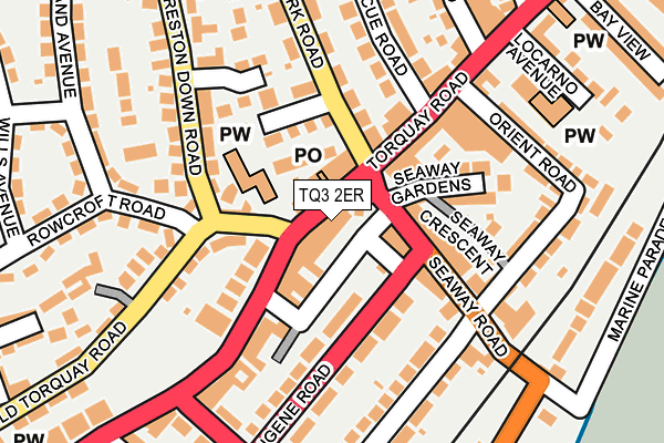 TQ3 2ER map - OS OpenMap – Local (Ordnance Survey)