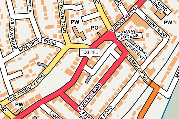 TQ3 2EU map - OS OpenMap – Local (Ordnance Survey)