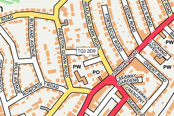 TQ3 2EW map - OS OpenMap – Local (Ordnance Survey)