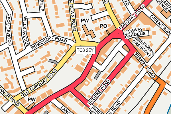TQ3 2EY map - OS OpenMap – Local (Ordnance Survey)