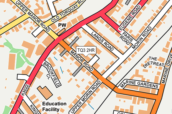 TQ3 2HR map - OS OpenMap – Local (Ordnance Survey)