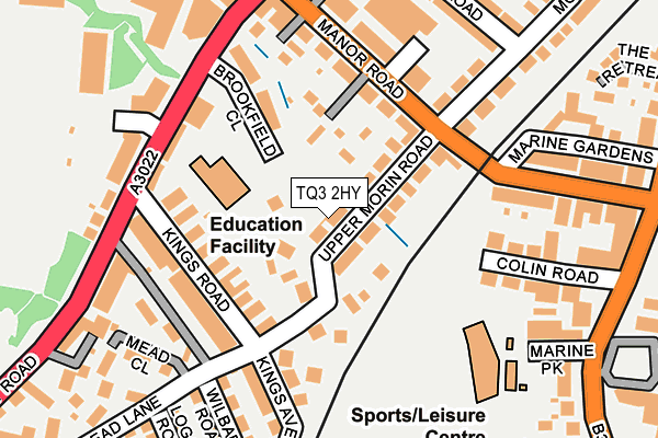 TQ3 2HY map - OS OpenMap – Local (Ordnance Survey)