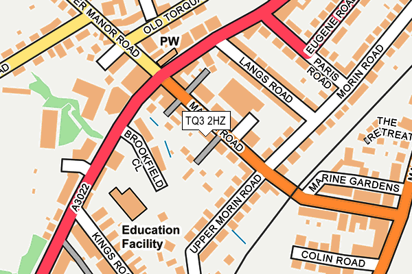 TQ3 2HZ map - OS OpenMap – Local (Ordnance Survey)