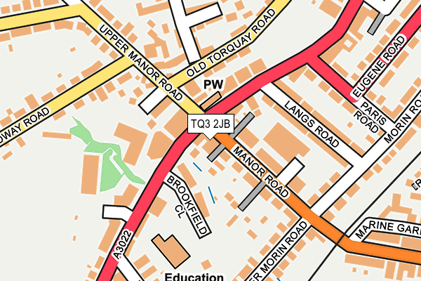TQ3 2JB map - OS OpenMap – Local (Ordnance Survey)