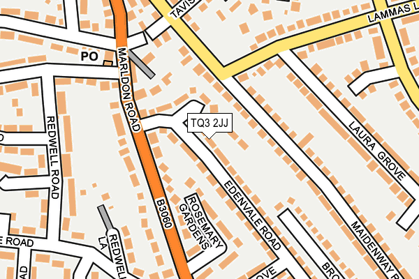 TQ3 2JJ map - OS OpenMap – Local (Ordnance Survey)