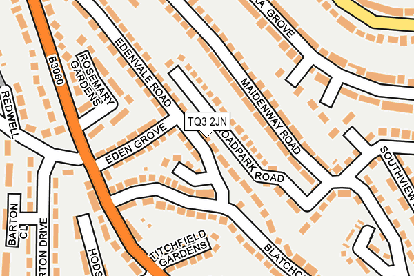 TQ3 2JN map - OS OpenMap – Local (Ordnance Survey)