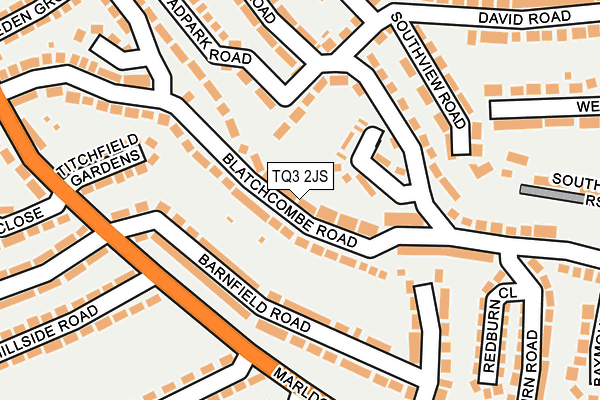 TQ3 2JS map - OS OpenMap – Local (Ordnance Survey)
