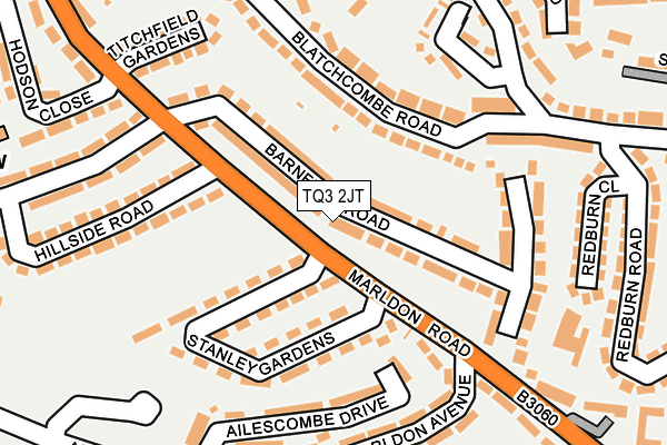 TQ3 2JT map - OS OpenMap – Local (Ordnance Survey)