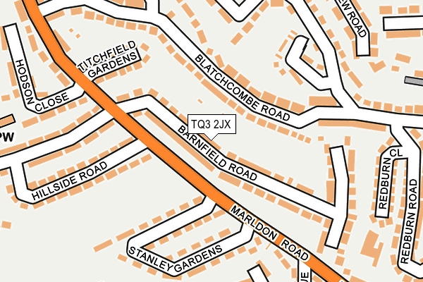 TQ3 2JX map - OS OpenMap – Local (Ordnance Survey)