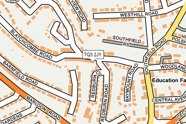 TQ3 2JY map - OS OpenMap – Local (Ordnance Survey)
