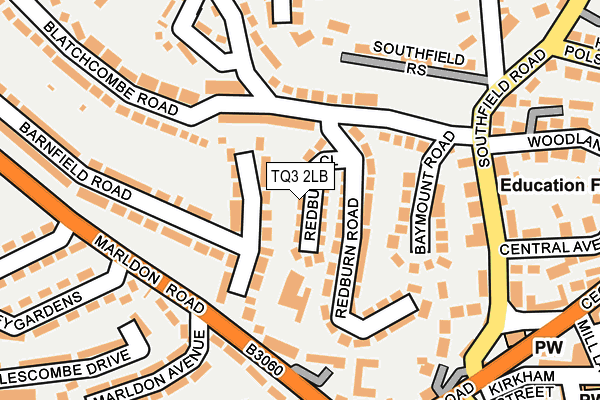 TQ3 2LB map - OS OpenMap – Local (Ordnance Survey)