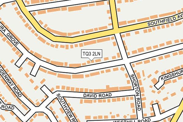 TQ3 2LN map - OS OpenMap – Local (Ordnance Survey)