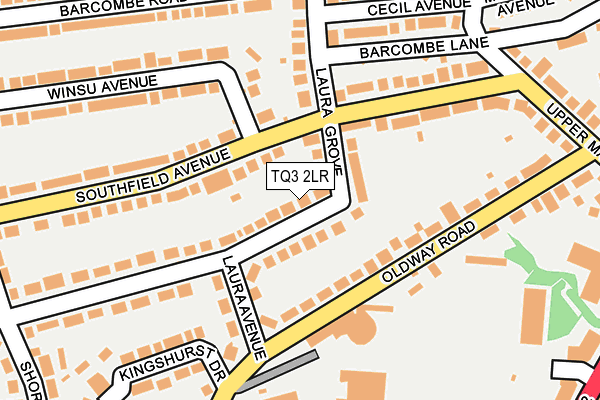 TQ3 2LR map - OS OpenMap – Local (Ordnance Survey)
