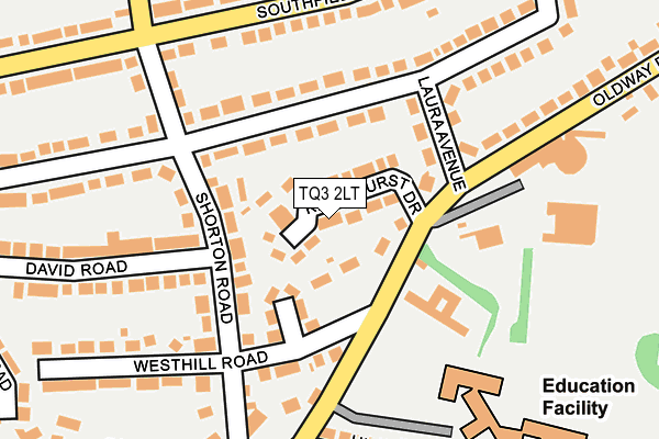 TQ3 2LT map - OS OpenMap – Local (Ordnance Survey)