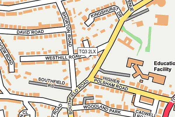 TQ3 2LX map - OS OpenMap – Local (Ordnance Survey)