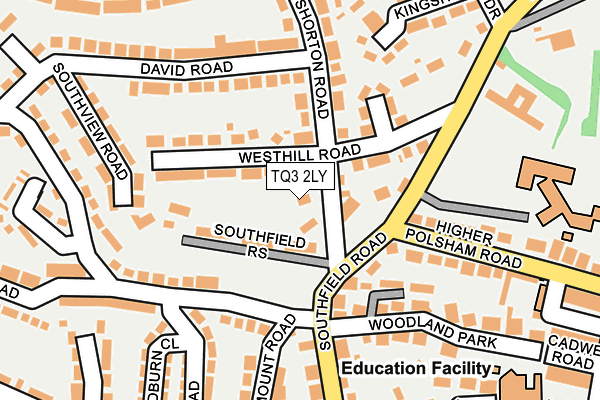 TQ3 2LY map - OS OpenMap – Local (Ordnance Survey)