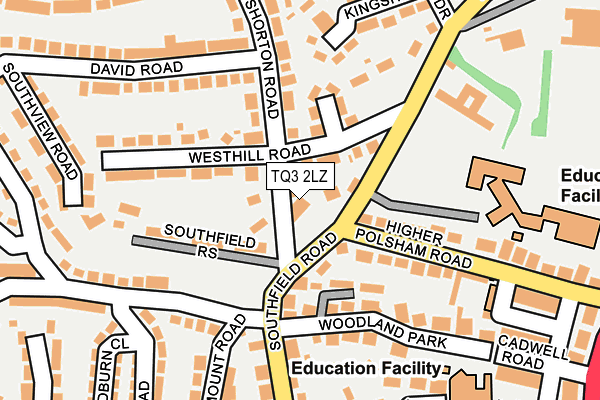 TQ3 2LZ map - OS OpenMap – Local (Ordnance Survey)