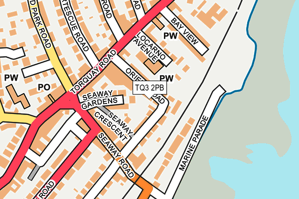 TQ3 2PB map - OS OpenMap – Local (Ordnance Survey)