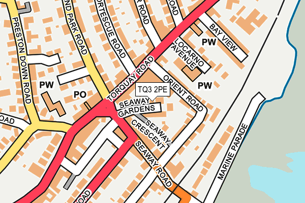 TQ3 2PE map - OS OpenMap – Local (Ordnance Survey)