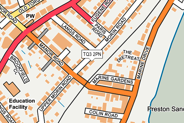 TQ3 2PN map - OS OpenMap – Local (Ordnance Survey)