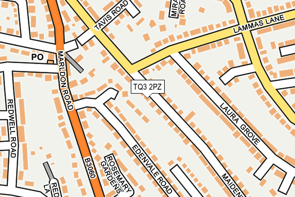 TQ3 2PZ map - OS OpenMap – Local (Ordnance Survey)