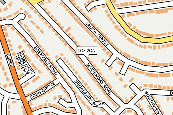 TQ3 2QA map - OS OpenMap – Local (Ordnance Survey)