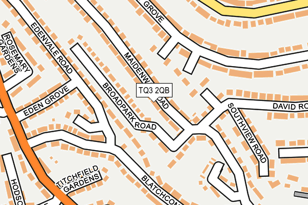 TQ3 2QB map - OS OpenMap – Local (Ordnance Survey)