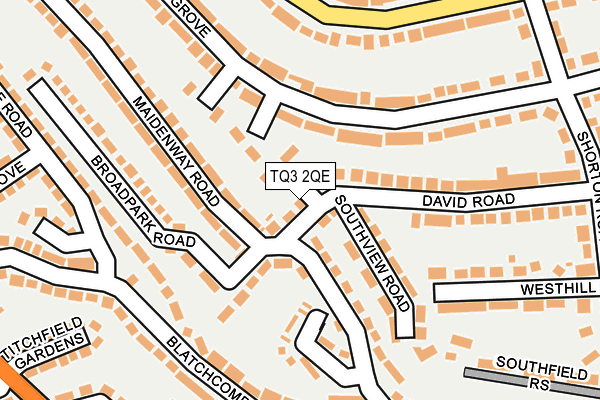 TQ3 2QE map - OS OpenMap – Local (Ordnance Survey)