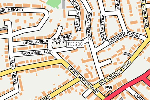 TQ3 2QS map - OS OpenMap – Local (Ordnance Survey)
