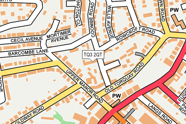 TQ3 2QT map - OS OpenMap – Local (Ordnance Survey)