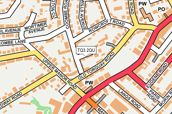 TQ3 2QU map - OS OpenMap – Local (Ordnance Survey)