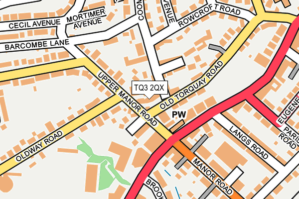 TQ3 2QX map - OS OpenMap – Local (Ordnance Survey)