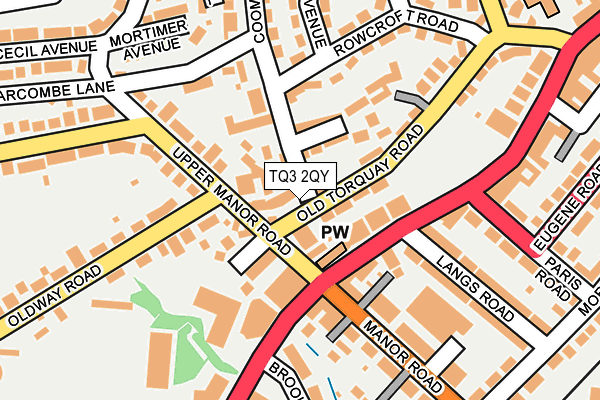 TQ3 2QY map - OS OpenMap – Local (Ordnance Survey)