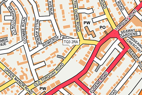 TQ3 2RA map - OS OpenMap – Local (Ordnance Survey)