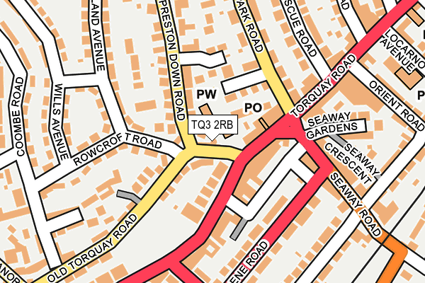 TQ3 2RB map - OS OpenMap – Local (Ordnance Survey)