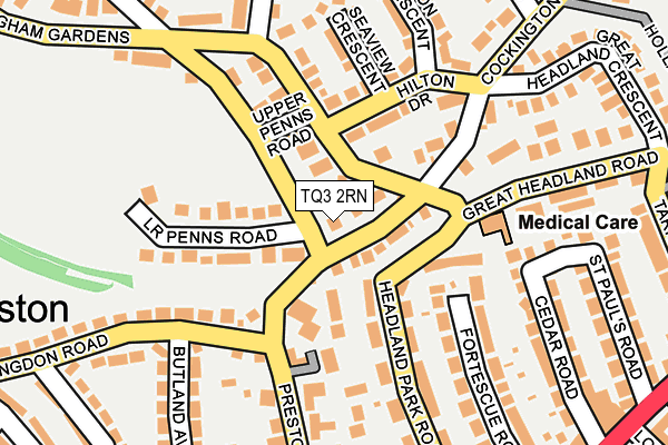 TQ3 2RN map - OS OpenMap – Local (Ordnance Survey)
