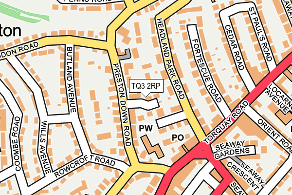TQ3 2RP map - OS OpenMap – Local (Ordnance Survey)
