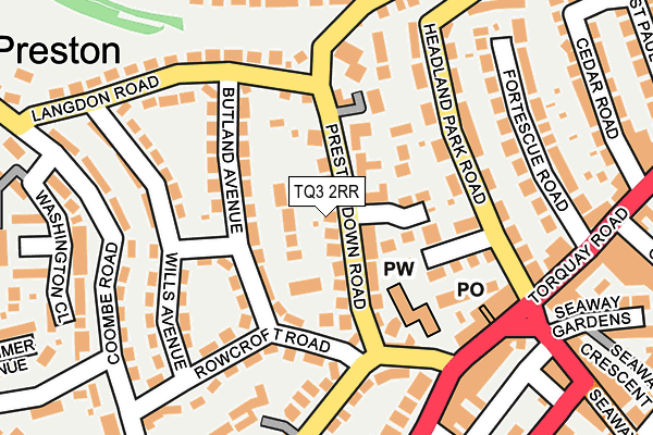 TQ3 2RR map - OS OpenMap – Local (Ordnance Survey)