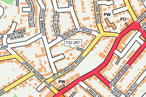 TQ3 2RT map - OS OpenMap – Local (Ordnance Survey)