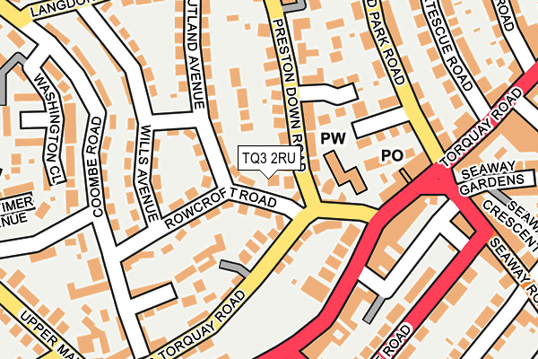 TQ3 2RU map - OS OpenMap – Local (Ordnance Survey)