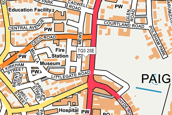 TQ3 2SE map - OS OpenMap – Local (Ordnance Survey)