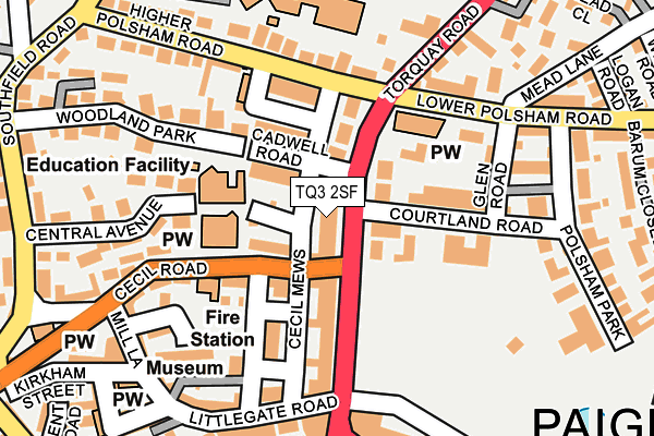 TQ3 2SF map - OS OpenMap – Local (Ordnance Survey)