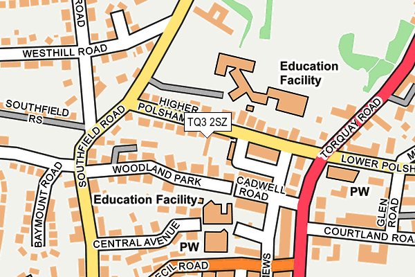 TQ3 2SZ map - OS OpenMap – Local (Ordnance Survey)