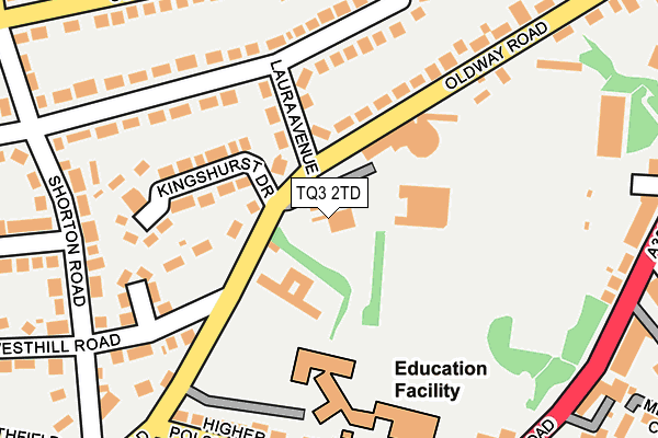 TQ3 2TD map - OS OpenMap – Local (Ordnance Survey)