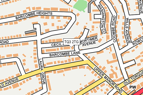 TQ3 2TG map - OS OpenMap – Local (Ordnance Survey)