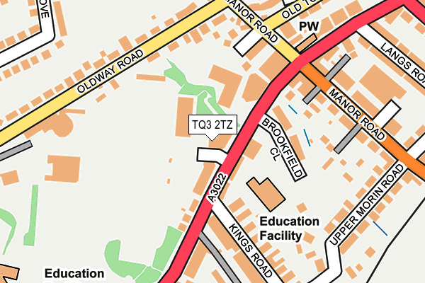 TQ3 2TZ map - OS OpenMap – Local (Ordnance Survey)