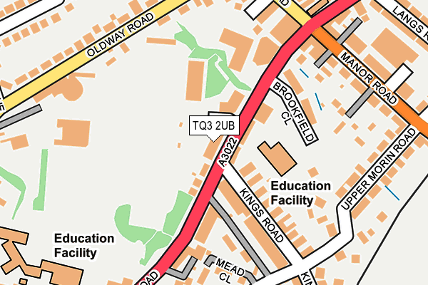 TQ3 2UB map - OS OpenMap – Local (Ordnance Survey)